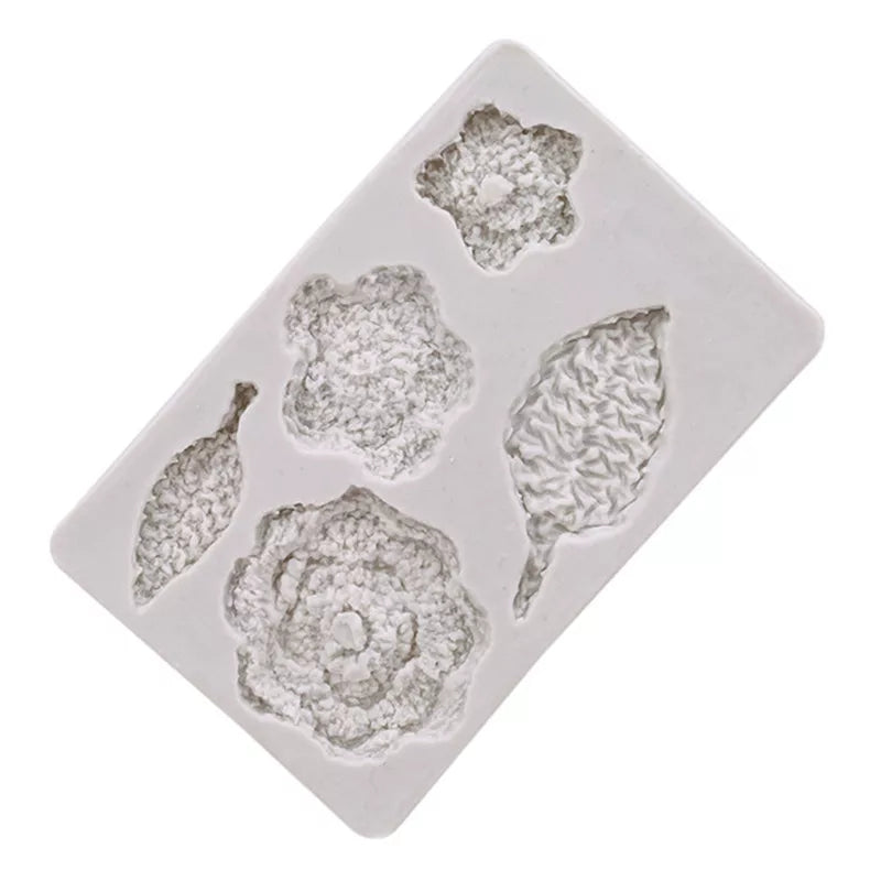 Silicone Mould - Crochet Flowers - S166.