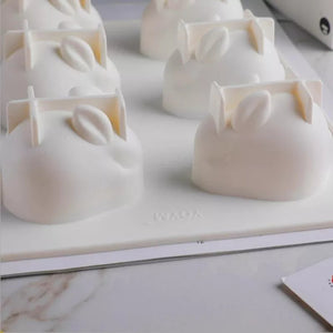 Silicone Mould - 6PC 3D Bunny