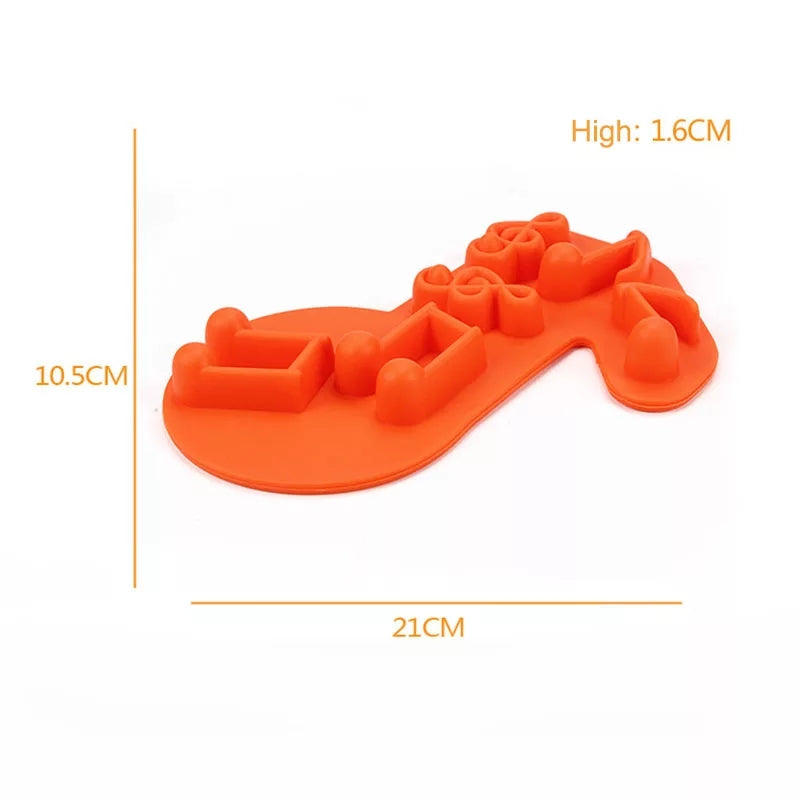 Silicone Mould - Large 6PC Music Notes - S264.