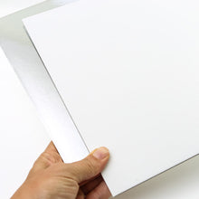 Silver Card Rectangle board - 125mm x 375mm