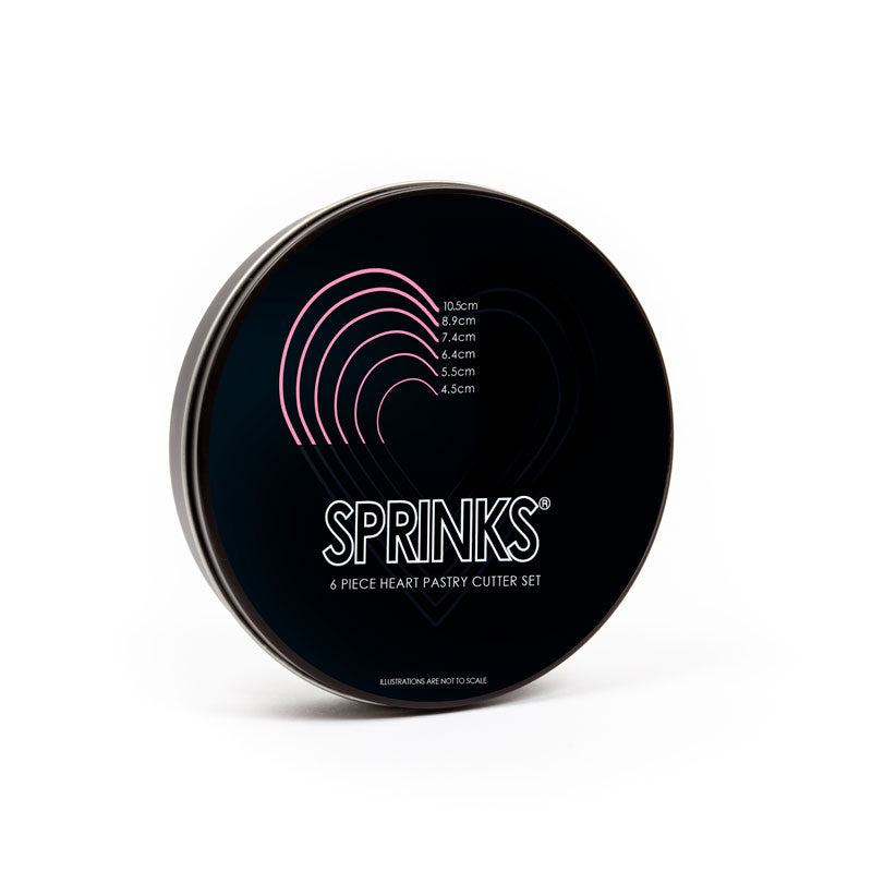 6 Piece Sprinks Heart Stainless Pastry Cutter Set