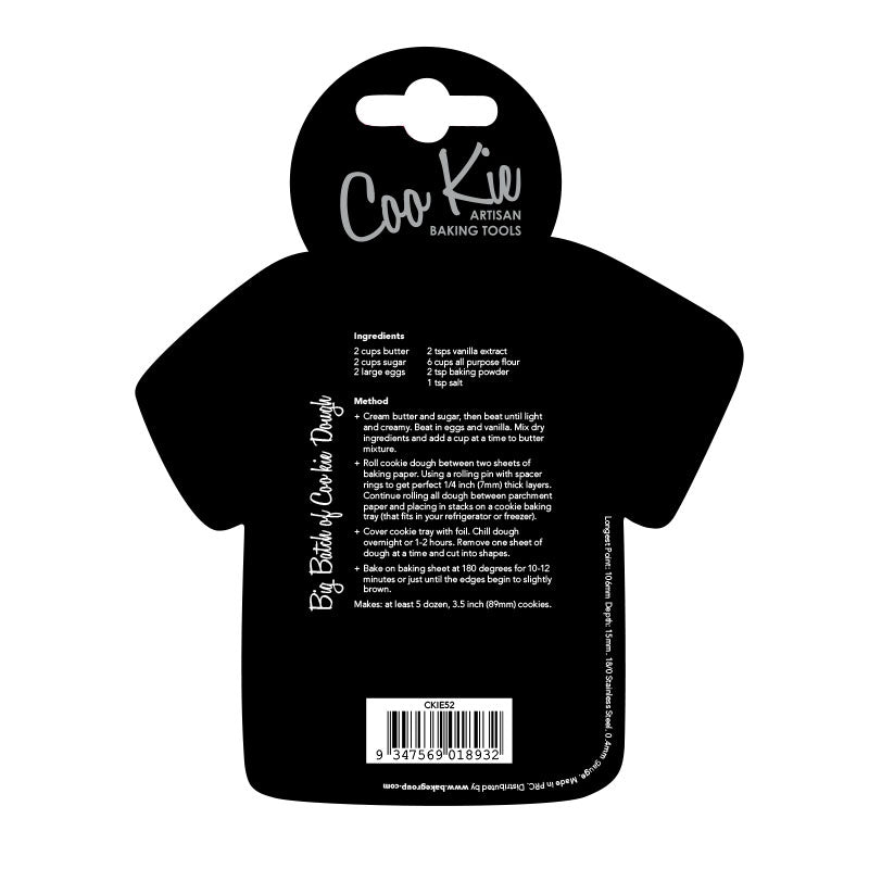 Coo Kie T-Shirt Cookie Cutter.