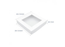 Loyal White Biscuit Box - 6" (15cm) x 6" (15cm) x 1" (2.5cm)