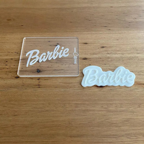 Cookie Cutter Store - Barbie Logo Raised Stamp & Cutter *Last One*