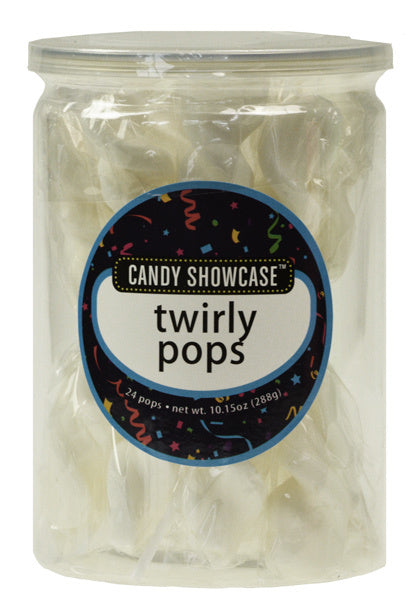 Candy Showcase Single Twirly Pop - White