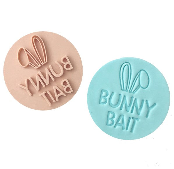 Custom Cookie Cutters Embosser - Bunny Bait.