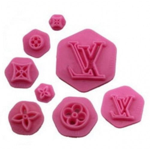 7PC Louis Vuitton Cutter and Embosser Stamp Set Skysies Cakes