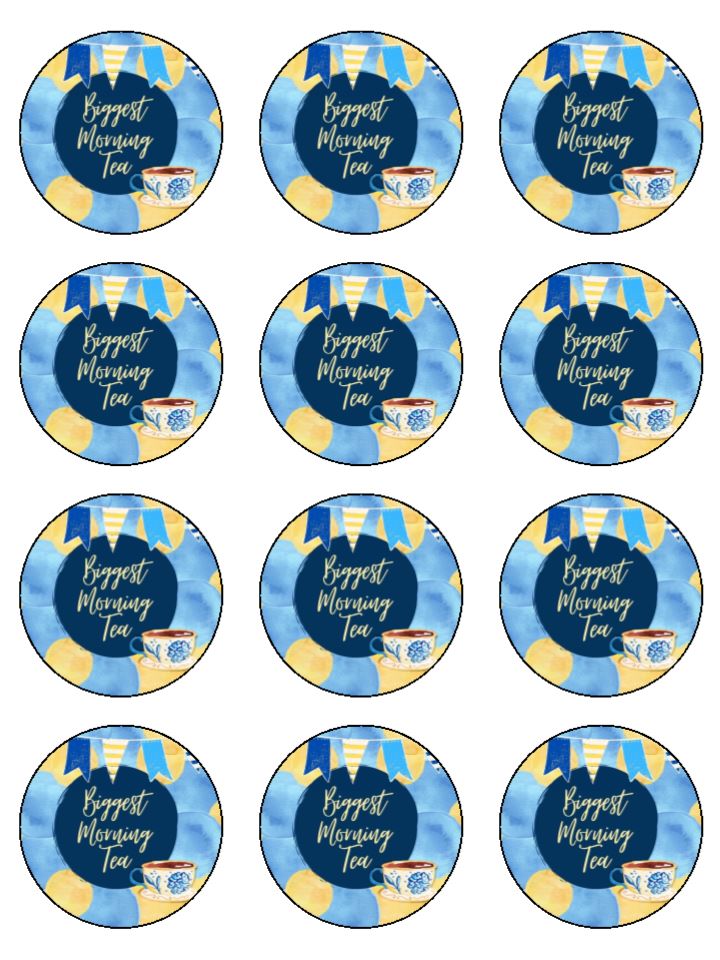 Edible Cupcake Toppers - Biggest Morning Tea