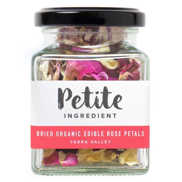 Petite Ingredient Dried Organic Edible - Mixed Rose Petals 5g *Discoloured*
