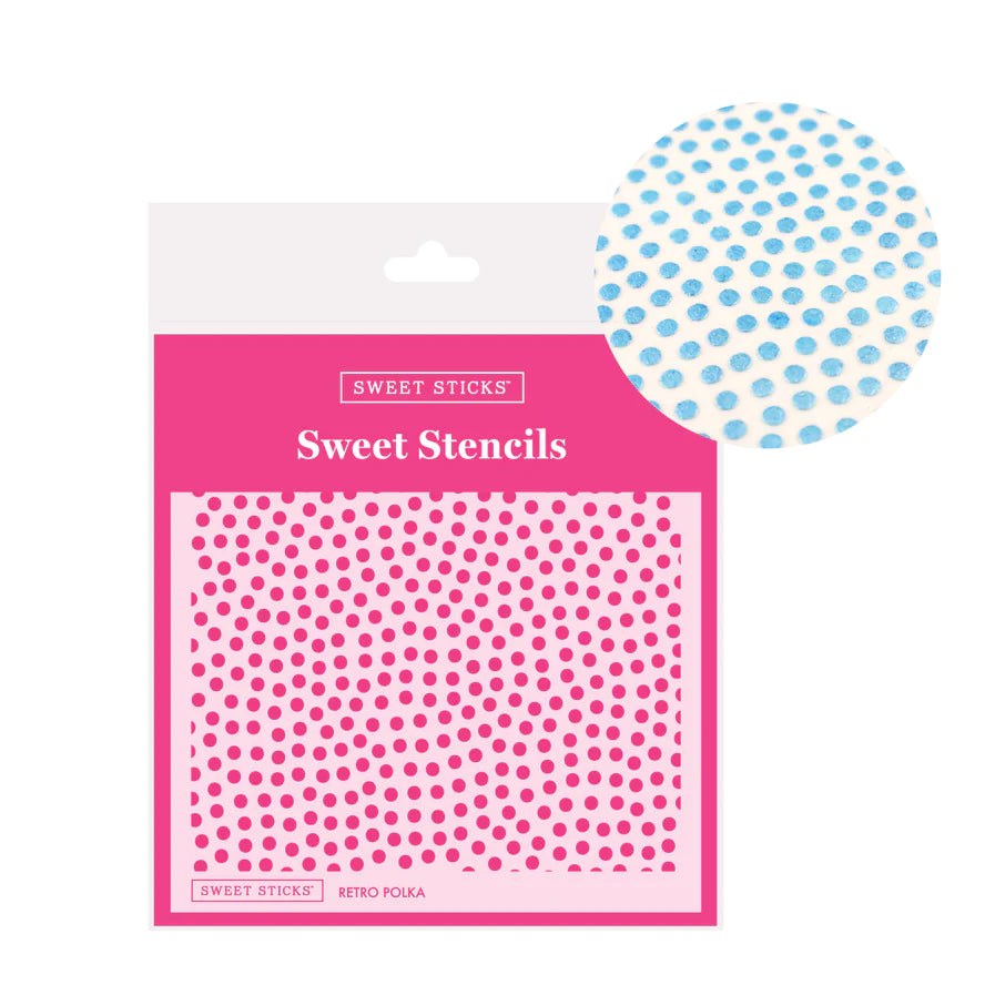 Sweet Sticks Stencil - Retro Polka