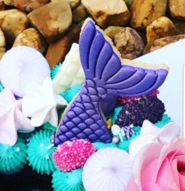 Custom Cookie Cutters 3D Embosser and Cutter Set - Mermaid Tail.