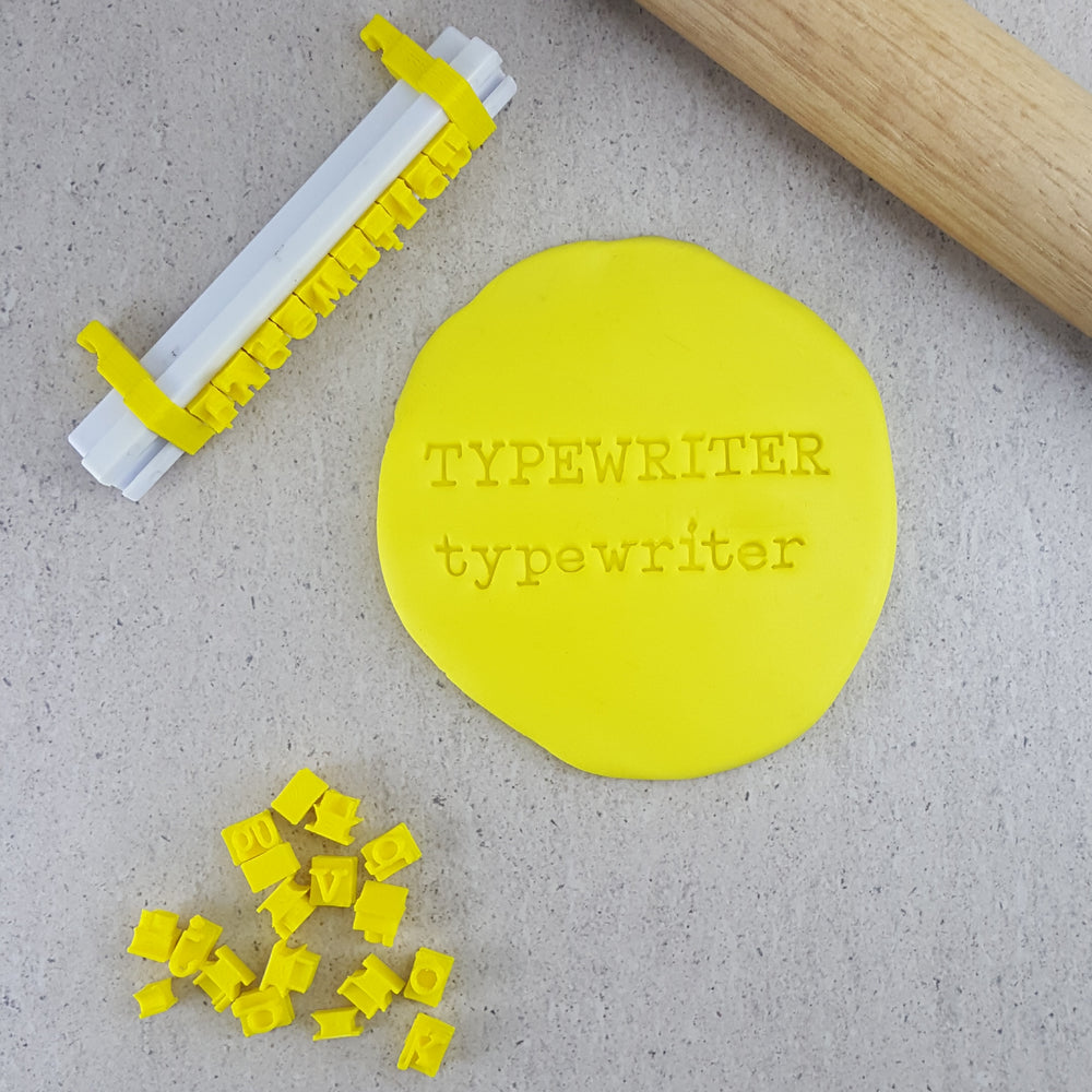 Custom Cookie Cutters - Typewriter Letter Stamps - Lowercase Only.