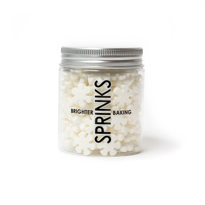 60g Sprinks Sprinkle Mix - XL White Snowflakes.