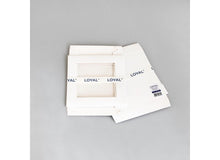 Loyal White Biscuit Box - 6" (15cm) x 6" (15cm) x 1" (2.5cm)