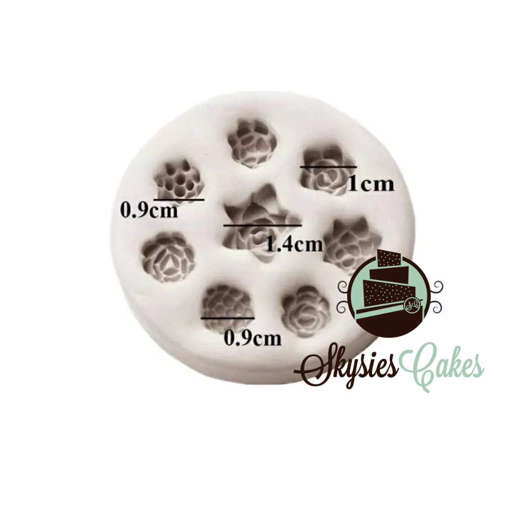 Silicone Mould - 8PC Succulents Mini - S168.