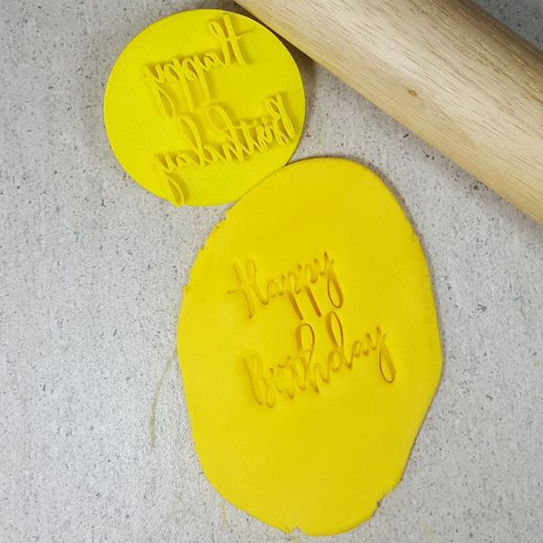 Custom Cookie Cutters Embosser - Happy Birthday V2.