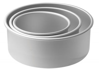 3PC Set Mondo Pro 4inch Deep Round Cake Pans / Tins