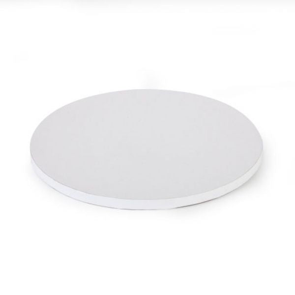 Solid 10inch (25cm) Round Drum Cake Board - White
