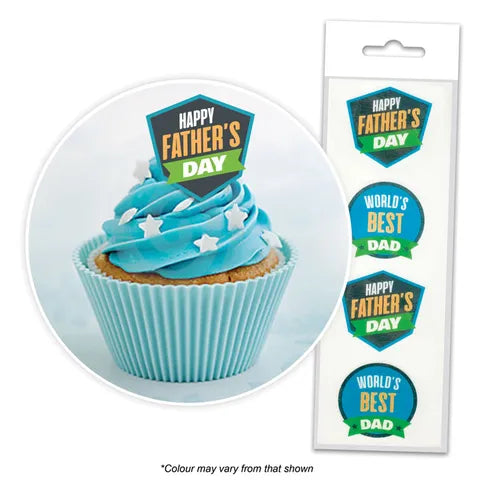 16 Edible Wafer Cupcake - Father's Day