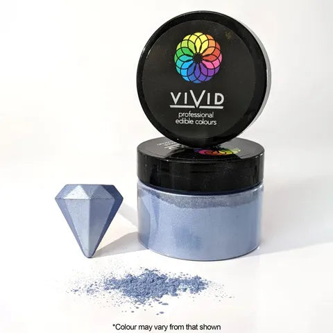 Vivid Edible Metallic Dust - Baby Blue 50g