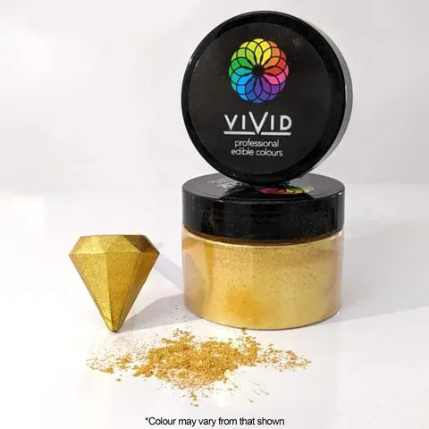 Vivid Edible Metallic Dust - Super Gold Shimmer 50g
