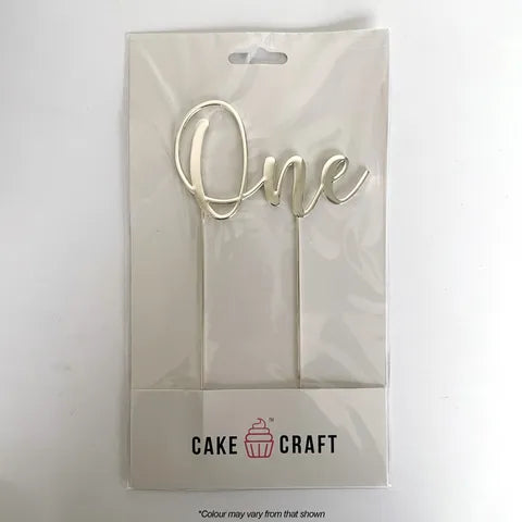 CAKE CRAFT | METAL TOPPER | ONE | SILVER.