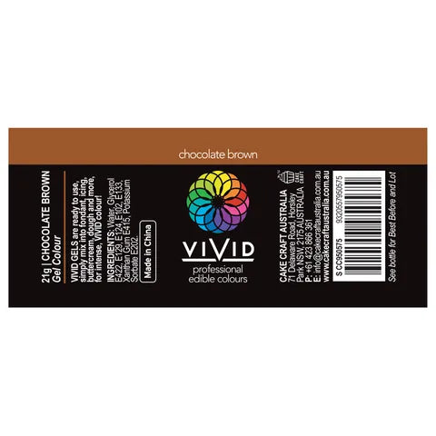 VIVID | CHOCOLATE BROWN | GEL COLOUR | 21G