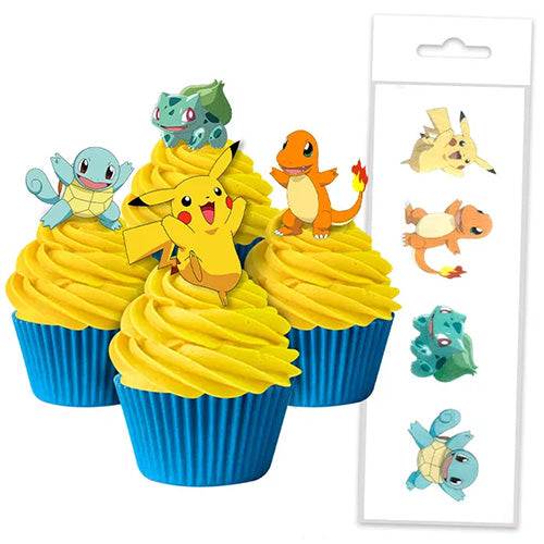 16 Edible Wafer Cupcake - Pokemon