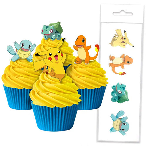 16 Edible Wafer Cupcake  - Pokemon