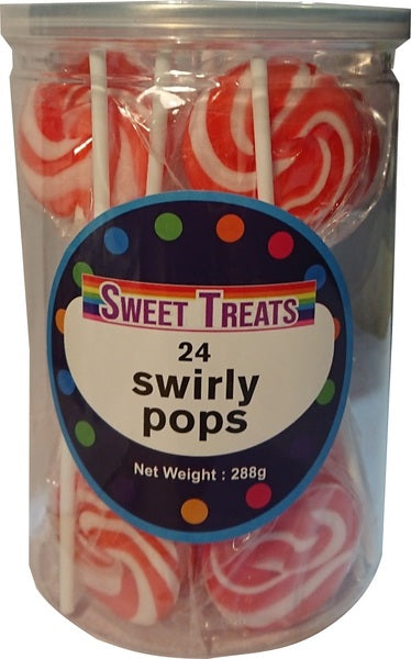 Sweet Treats Single Swirly Pop - Red