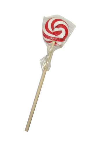 50g Fancy Round Lollipop - Red and White