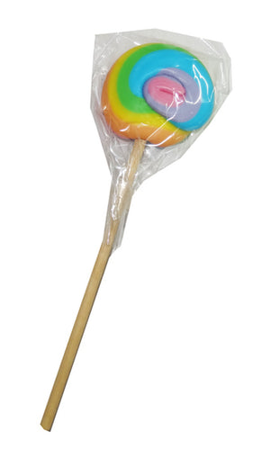 50g Fancy Round Lollipop - Rainbow