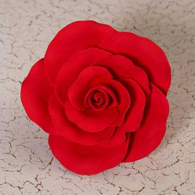 Sugar Flower - Old Fashioned Rose - Red.