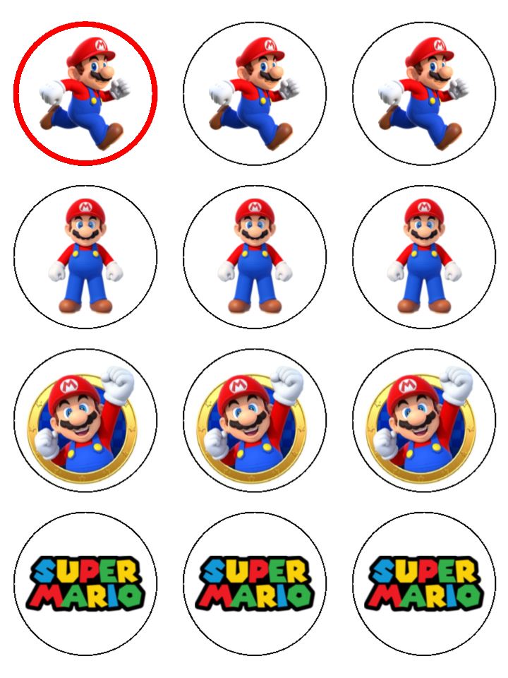 Edible Cupcake Toppers - Super Mario – Skysies Cakes edible-cupcake-toppers-super-mario-skysies-cakes