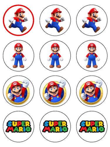 Edible Cupcake Toppers - Super Mario