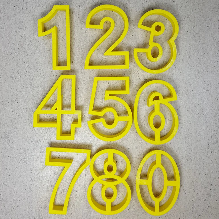 Custom Cookie Cutters - 3 Inch Number Cutters (Thin Version) FULL SET