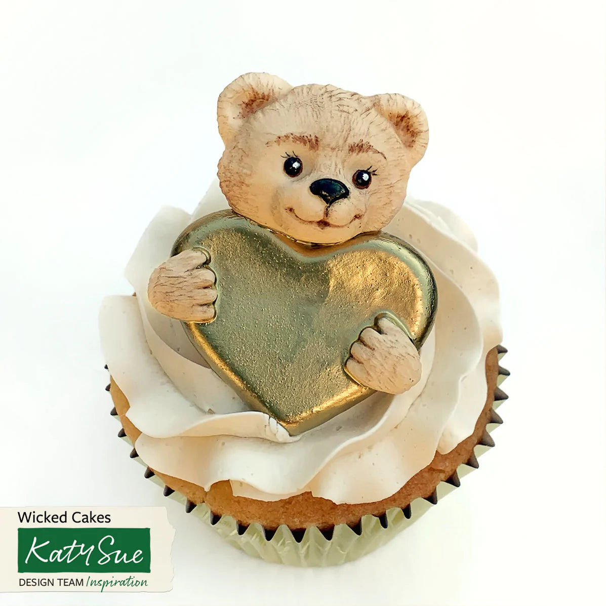 Katy Sue - Teddy + Heart Silicone Mould