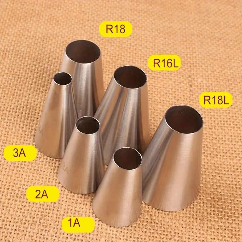 Large Round Piping Tip Set - 6PC