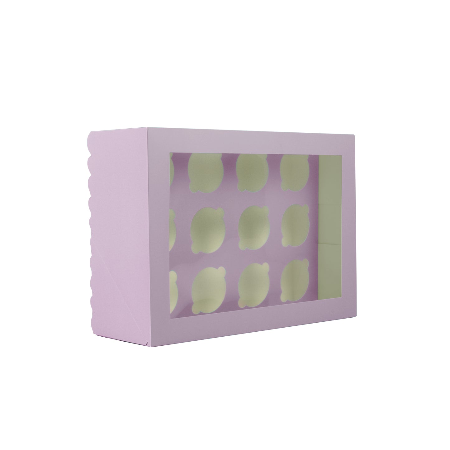 Papyrus - Scalloped Tall 12 Hole Cupcake Box - Pastel Lilac