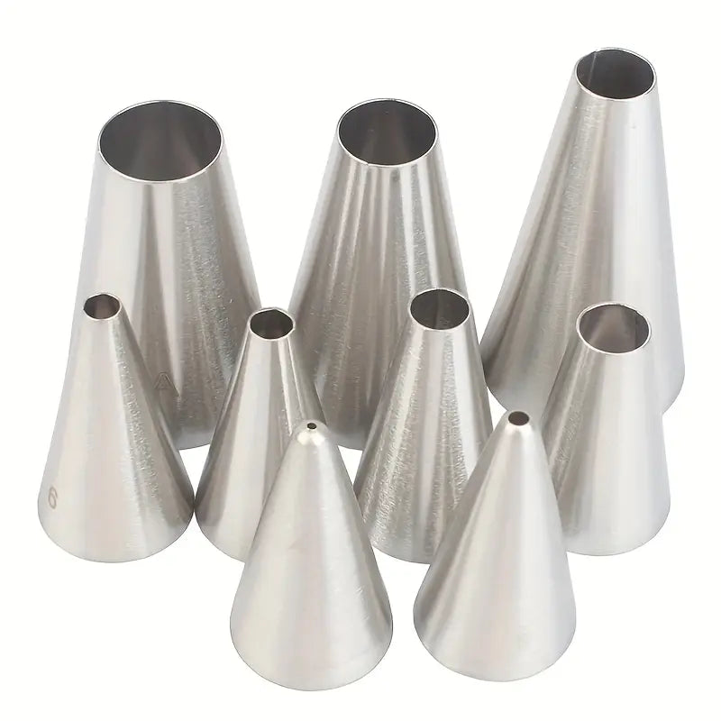 9pc Round Piping Tip Set
