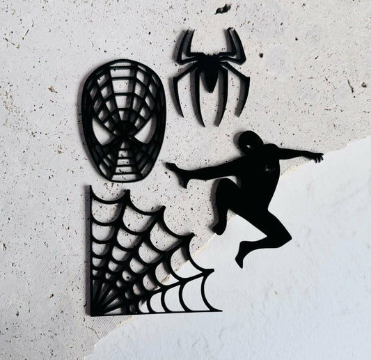Acrylic Toppers - Spiderman Theme - 4Pc