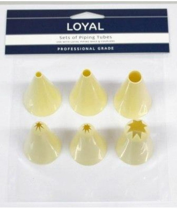 Loyal Plastic Piping Tip Tube Set - Set of 6 Tube & Star