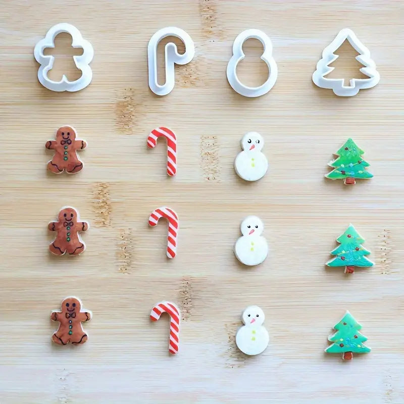 6PC Christmas Tic Tac Toe Cookie Game Set