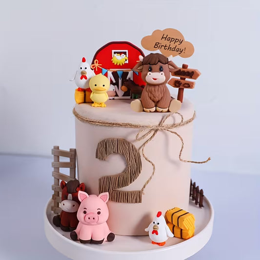 9PC Farm Animal Figurine Set V2