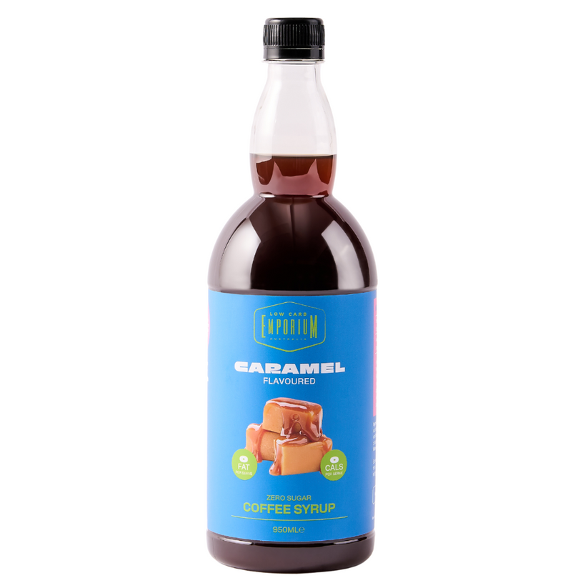 Low Carb Emporium Caramel Flavoured Zero Sugar Coffee Syrup 950g