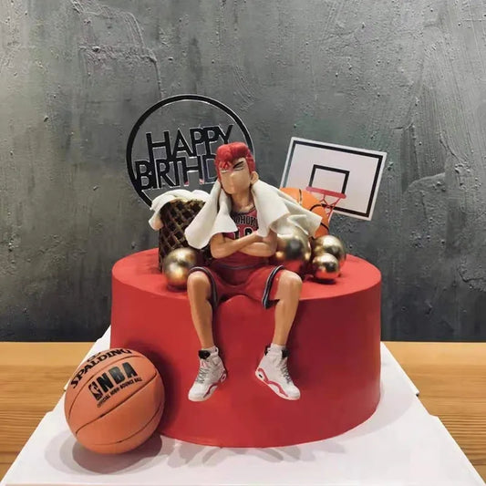 Basketball Player Sitting Figurine - Red Hair