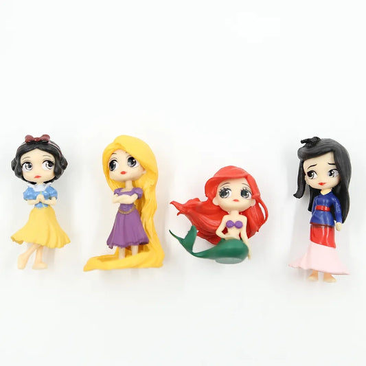 4PC Mini Princess Figurine Set