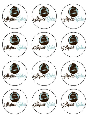 Custom Edible Image Print - 12x5cm Cupcake Rounds - Several Images per sheet