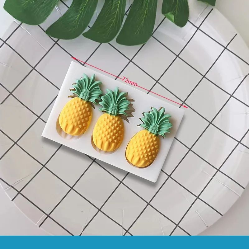 Silicone Mould - 3PC Pineapple - S297