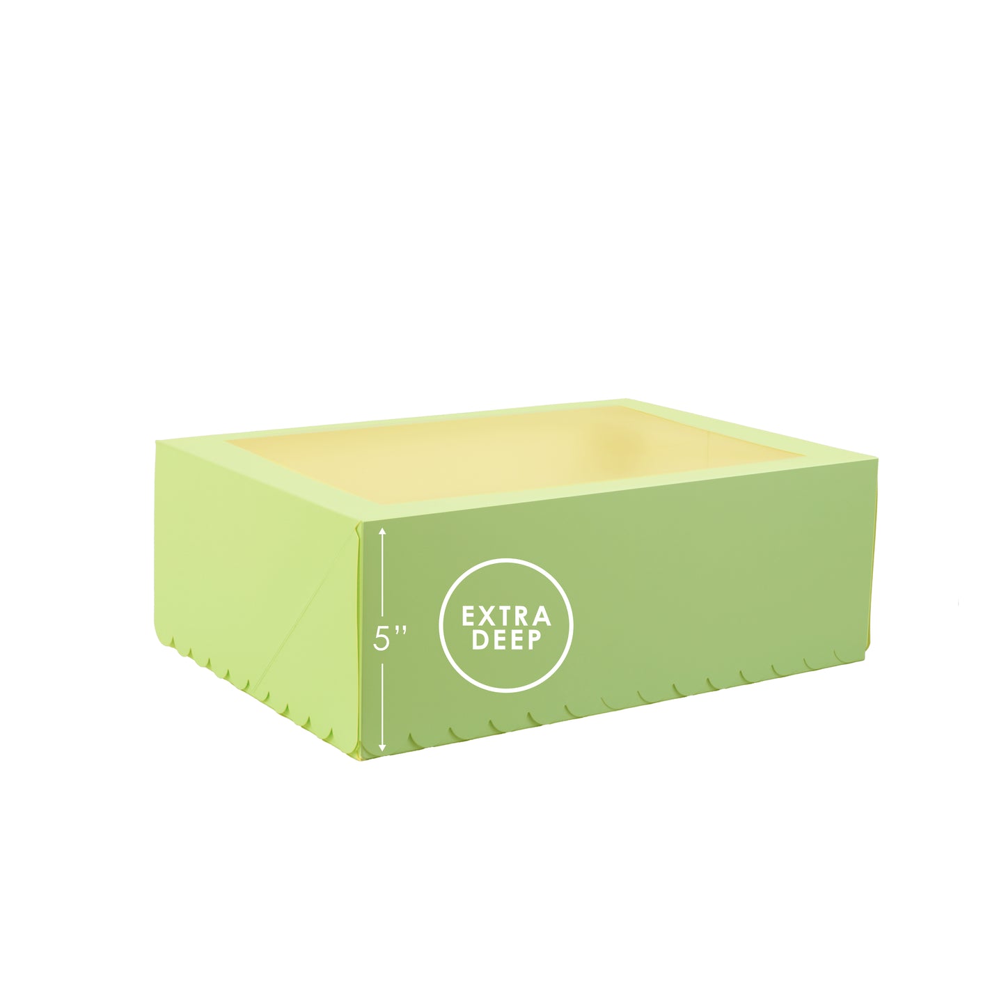 Papyrus - Scalloped Tall 12 Hole Cupcake Box - Pastel Green